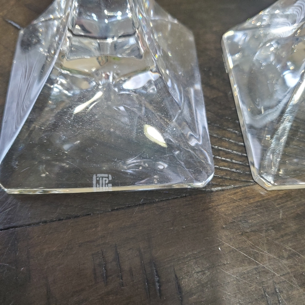Vtg Josef Riedel Crystal Candlesticks by Riedel Austria 1970s Vintage - Picture 5 of 6